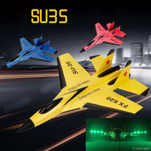 Avião de Controle Remoto - Caça FX SU-35™  -  2 Baterias
