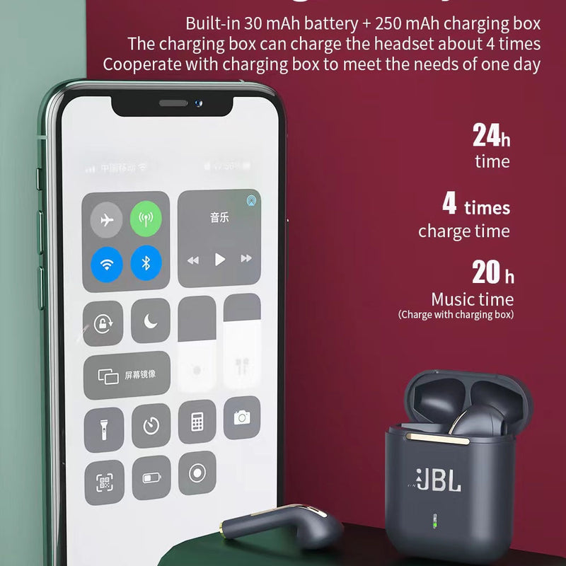 Fone De Ouvido JBL J18 TWS Original Sem Fio Bluetooth com Microfone