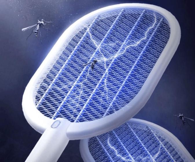 Super Raquete Mata Mosquito com Íons de Atração [ Elimina 99% dos Mosquitos